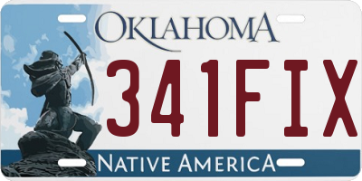 OK license plate 341FIX