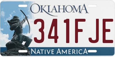 OK license plate 341FJE