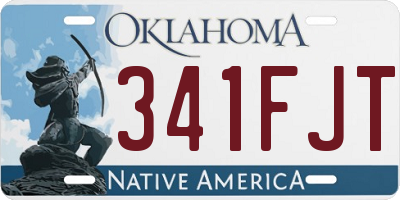 OK license plate 341FJT