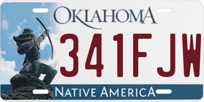 OK license plate 341FJW