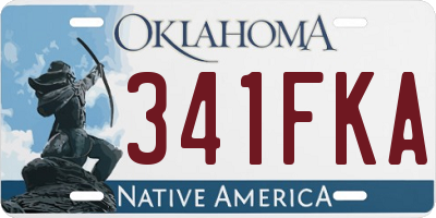 OK license plate 341FKA