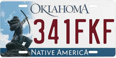OK license plate 341FKF