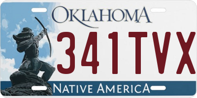 OK license plate 341TVX