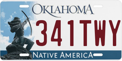 OK license plate 341TWY