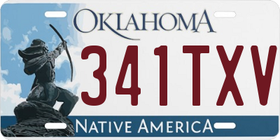 OK license plate 341TXV
