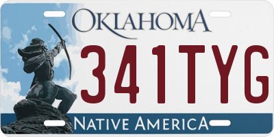 OK license plate 341TYG