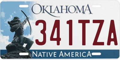 OK license plate 341TZA