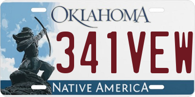 OK license plate 341VEW