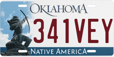 OK license plate 341VEY