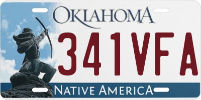 OK license plate 341VFA