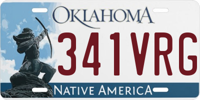 OK license plate 341VRG
