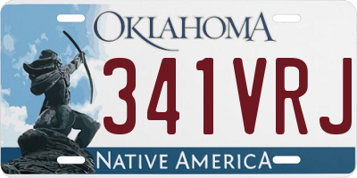 OK license plate 341VRJ