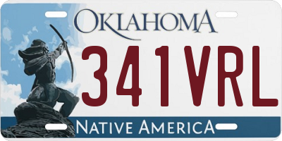 OK license plate 341VRL