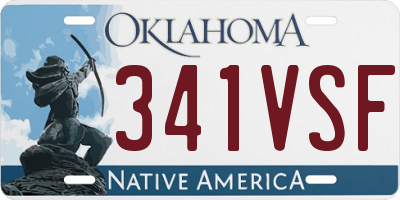OK license plate 341VSF