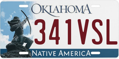 OK license plate 341VSL