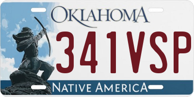 OK license plate 341VSP