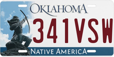 OK license plate 341VSW