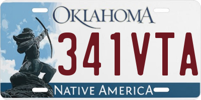 OK license plate 341VTA