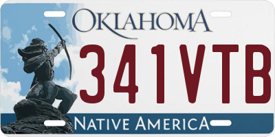 OK license plate 341VTB