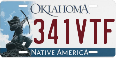 OK license plate 341VTF