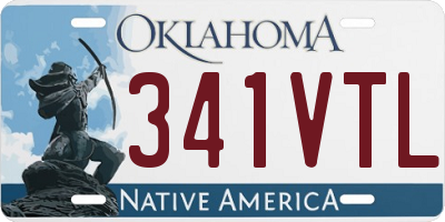 OK license plate 341VTL