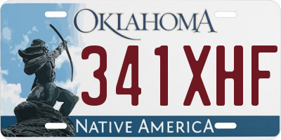 OK license plate 341XHF