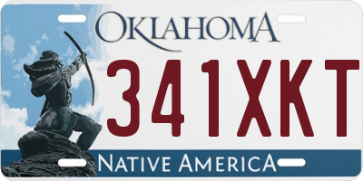 OK license plate 341XKT