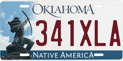 OK license plate 341XLA