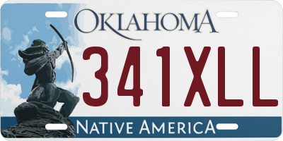 OK license plate 341XLL