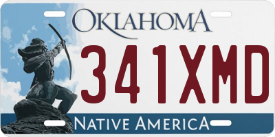 OK license plate 341XMD