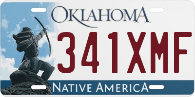 OK license plate 341XMF