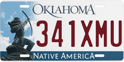 OK license plate 341XMU