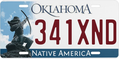 OK license plate 341XND