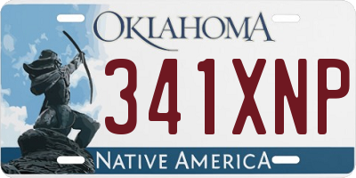 OK license plate 341XNP