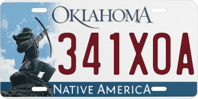 OK license plate 341XOA
