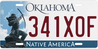 OK license plate 341XOF