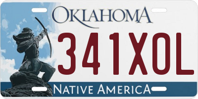 OK license plate 341XOL