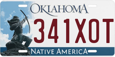 OK license plate 341XOT