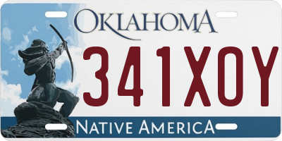 OK license plate 341XOY