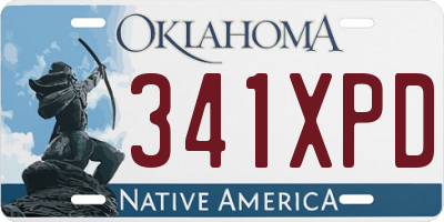OK license plate 341XPD