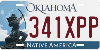 OK license plate 341XPP