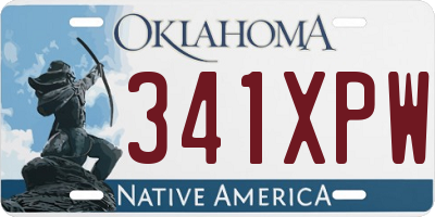 OK license plate 341XPW