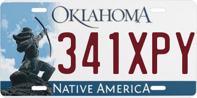 OK license plate 341XPY