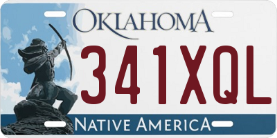 OK license plate 341XQL
