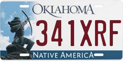 OK license plate 341XRF