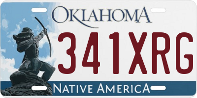OK license plate 341XRG