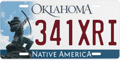 OK license plate 341XRI