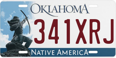 OK license plate 341XRJ
