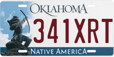 OK license plate 341XRT