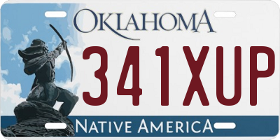 OK license plate 341XUP